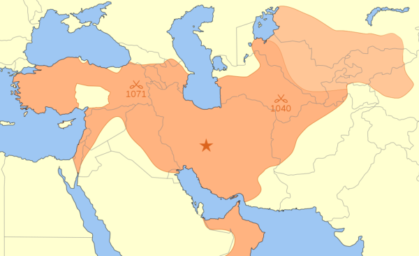 イランの歴史_セルジューク朝の勢力図