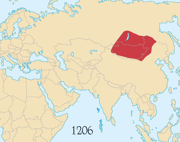 イランの歴史_モンゴル帝国の勢力図